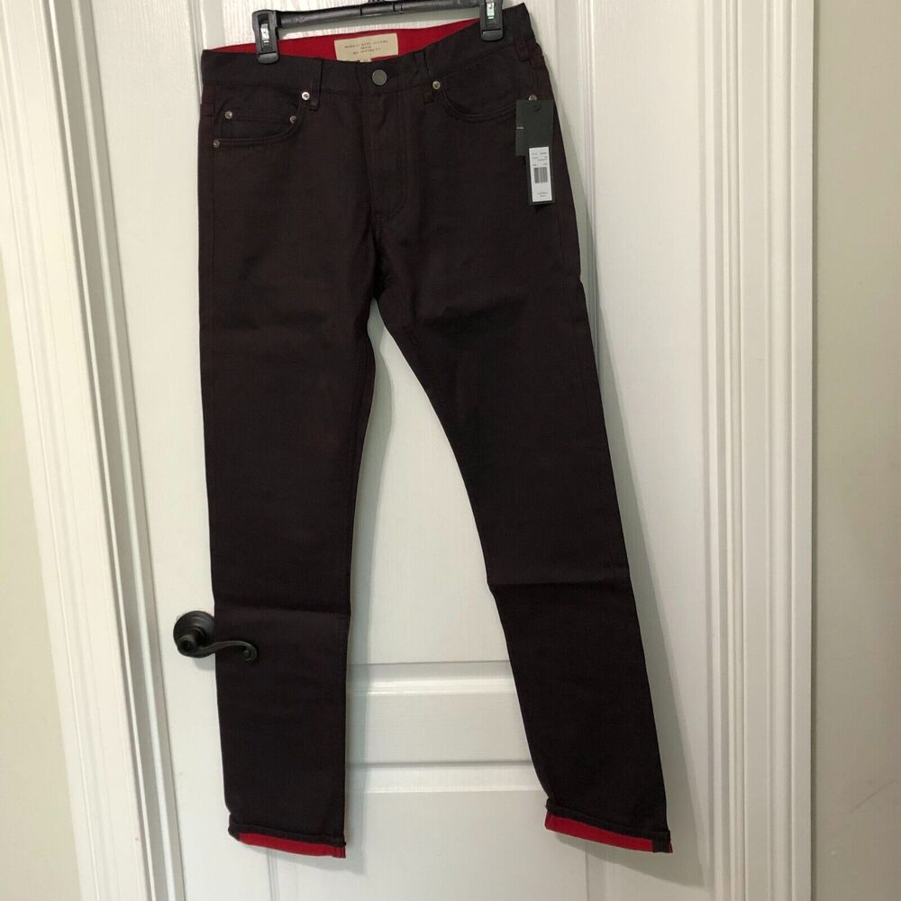 Marc‎ Jacobs Mens Jeans 31x34 Black Denim New Uniform Fit Cotton NWT